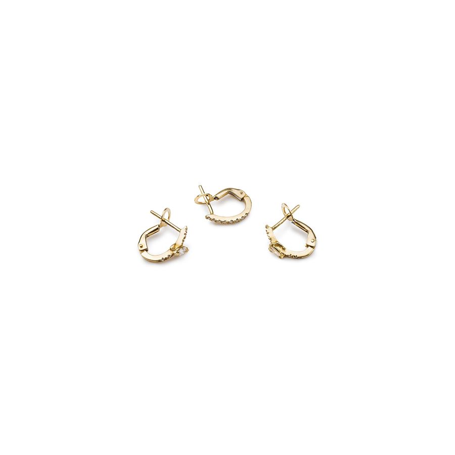 Set of three yellow gold hoop earrings BALANCE | SET 3 OVAL XSAU18G CT 0,31